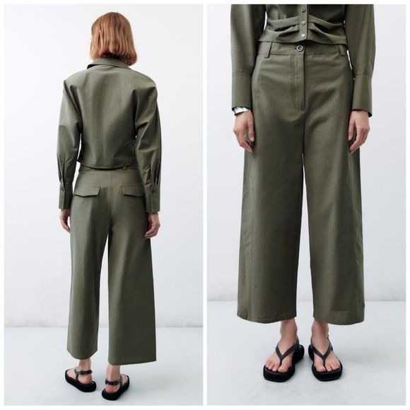 Zara Pants - ZARA POPLIN CULOTTES